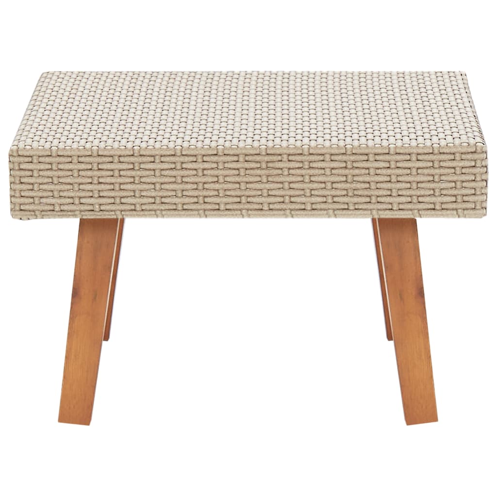 Vrtni stolić za kavu od poliratana bež