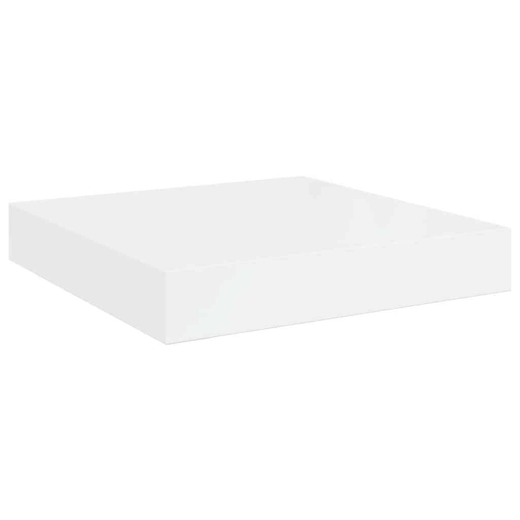Plutajuća zidna polica visoki sjaj bijela 23x23,5x3,8 cm MDF