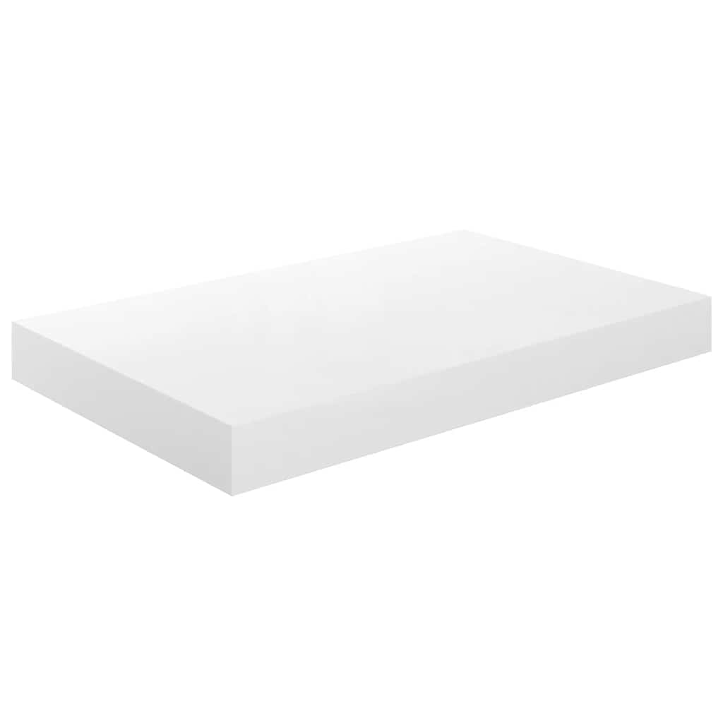 Plutajuća zidna polica visoki sjaj bijela 40 x 23 x 3,8 cm MDF