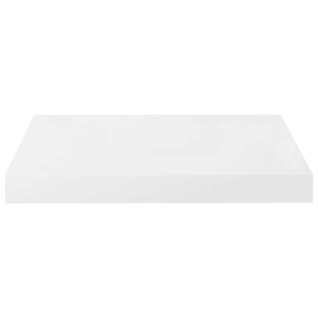 Plutajuća zidna polica visoki sjaj bijela 40 x 23 x 3,8 cm MDF