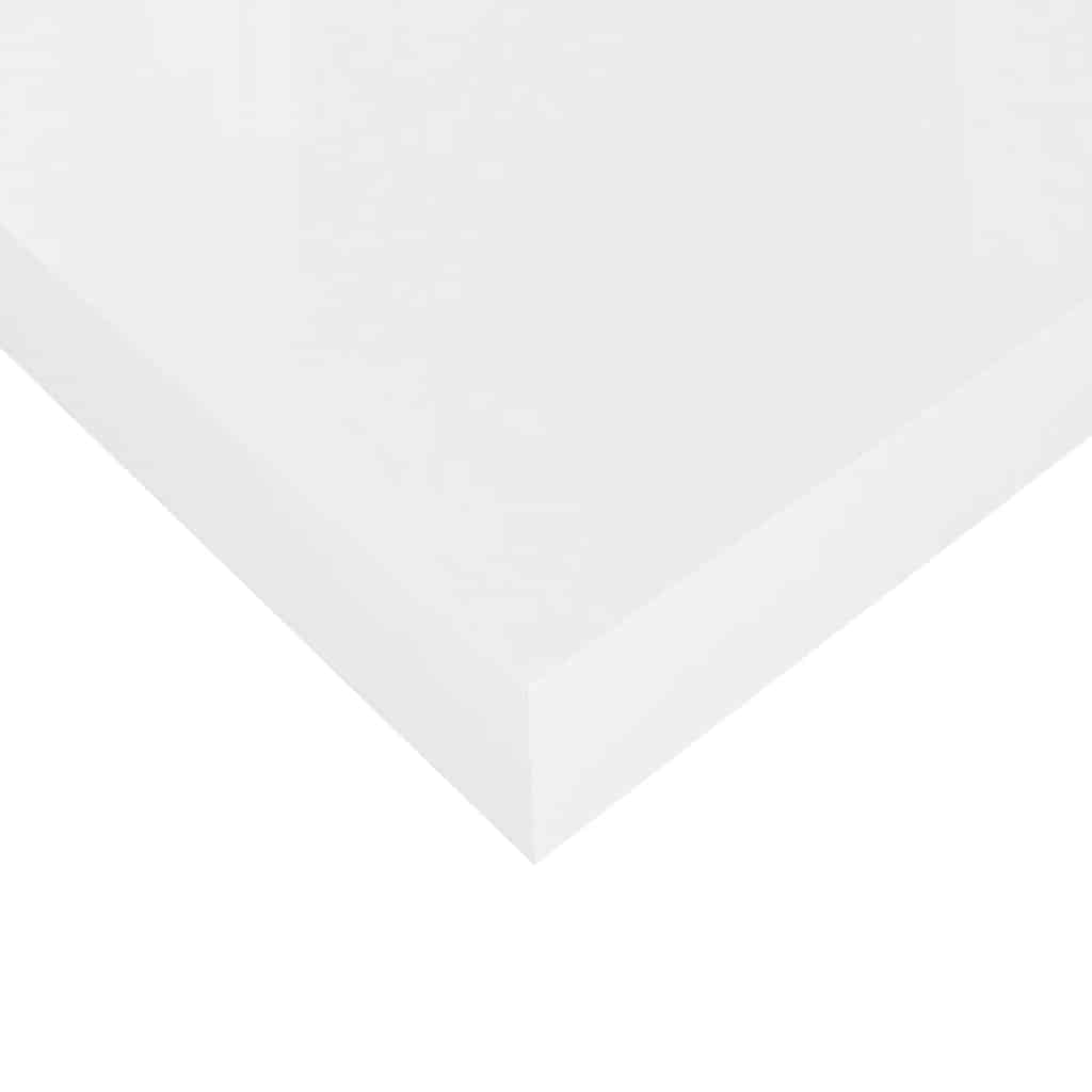 Plutajuće zidne police 4 kom sjajne bijele 40 x 23 x 3,8 cm MDF