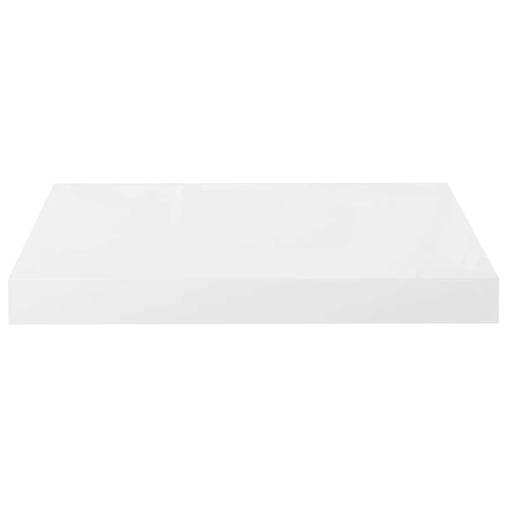 Plutajuće zidne police 4 kom sjajne bijele 40 x 23 x 3,8 cm MDF