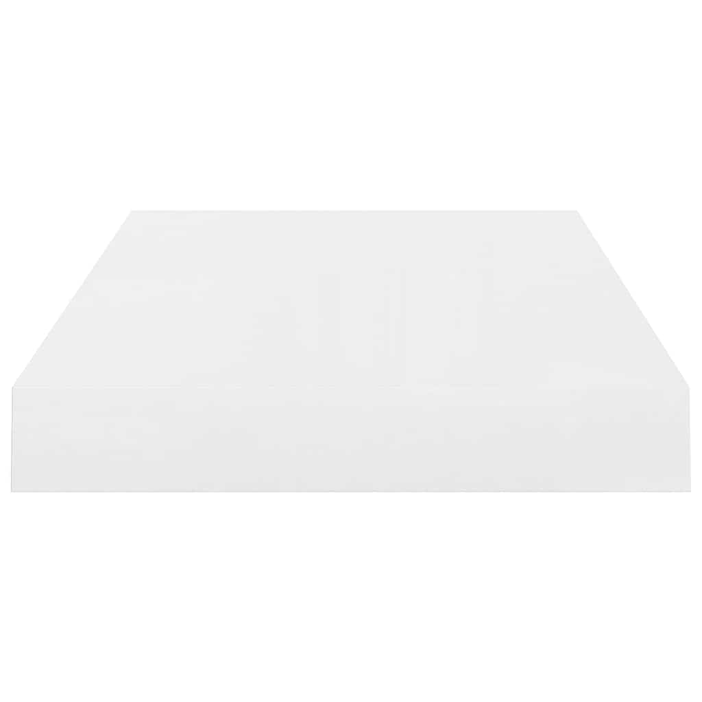 Plutajuće zidne police 4 kom sjajne bijele 40 x 23 x 3,8 cm MDF