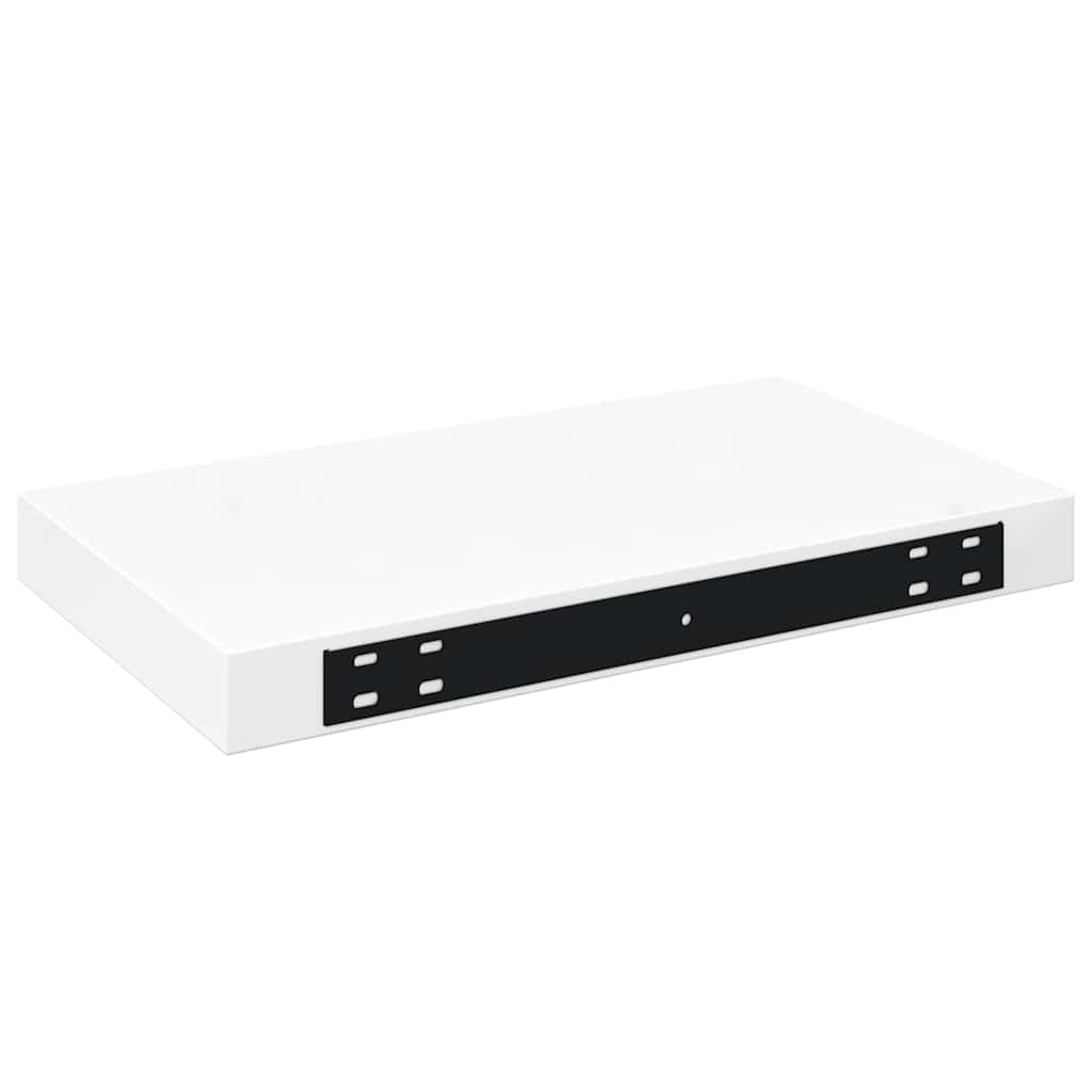 Plutajuće zidne police 4 kom sjajne bijele 40 x 23 x 3,8 cm MDF