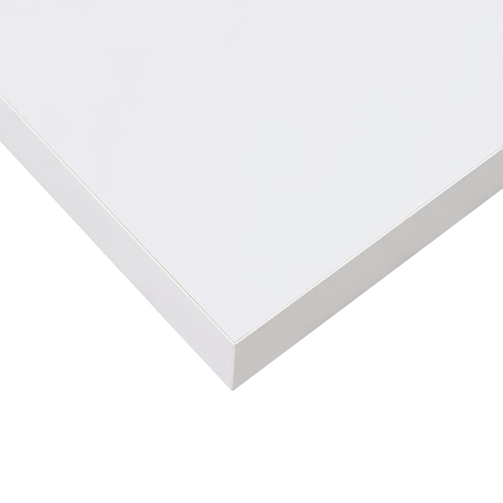 Plutajuće zidne police 2 kom sjajne bijele 50 x 23 x 3,8 cm MDF
