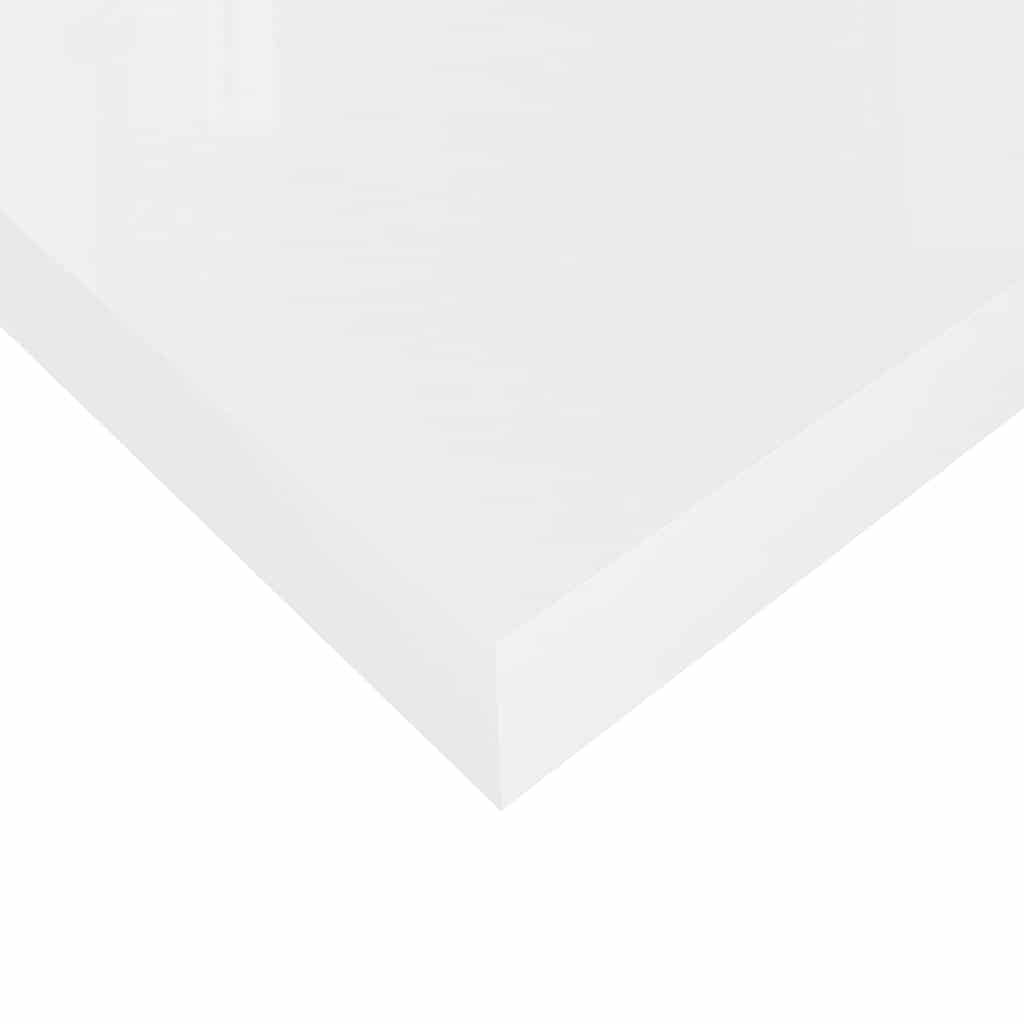 Plutajuće zidne police 4 kom sjajne bijele 50 x 23 x 3,8 cm MDF