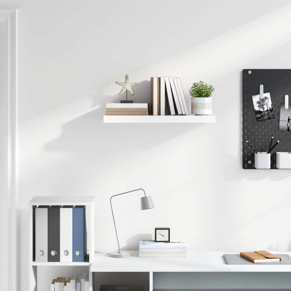 Plutajuća zidna polica visoki sjaj bijela 60x23,5x3,8 cm MDF