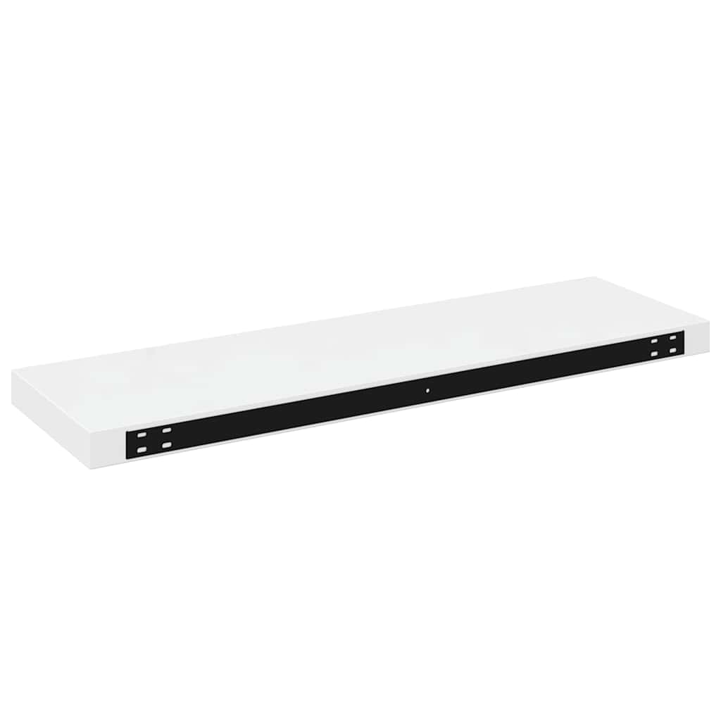 Plutajuća zidna polica visoki sjaj bijela 80x23,5x3,8 cm MDF