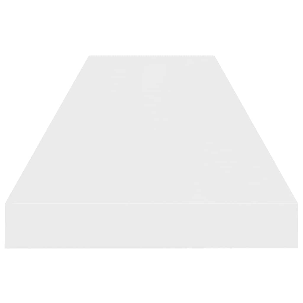 Plutajuće zidne police 4 kom sjajne bijele 90x23,5x3,8 cm MDF