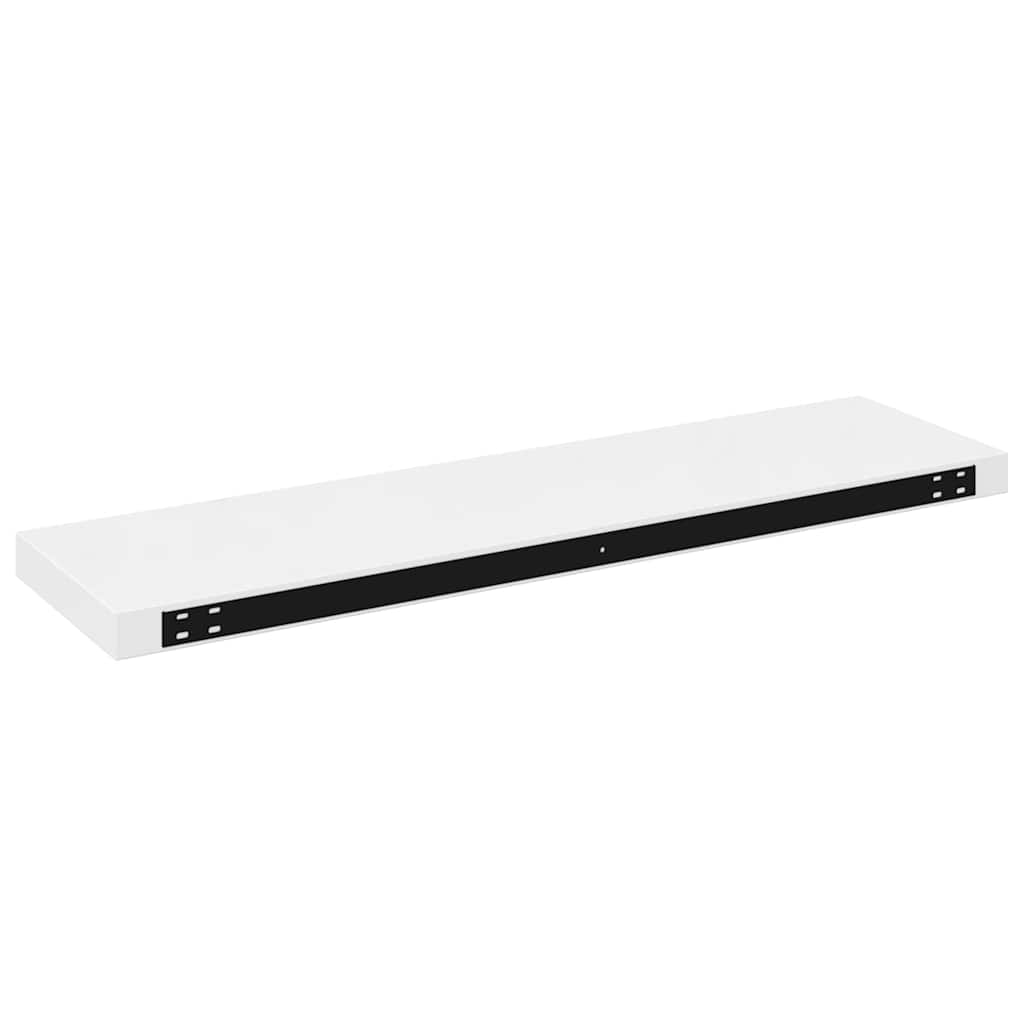 Plutajuće zidne police 4 kom sjajne bijele 90x23,5x3,8 cm MDF
