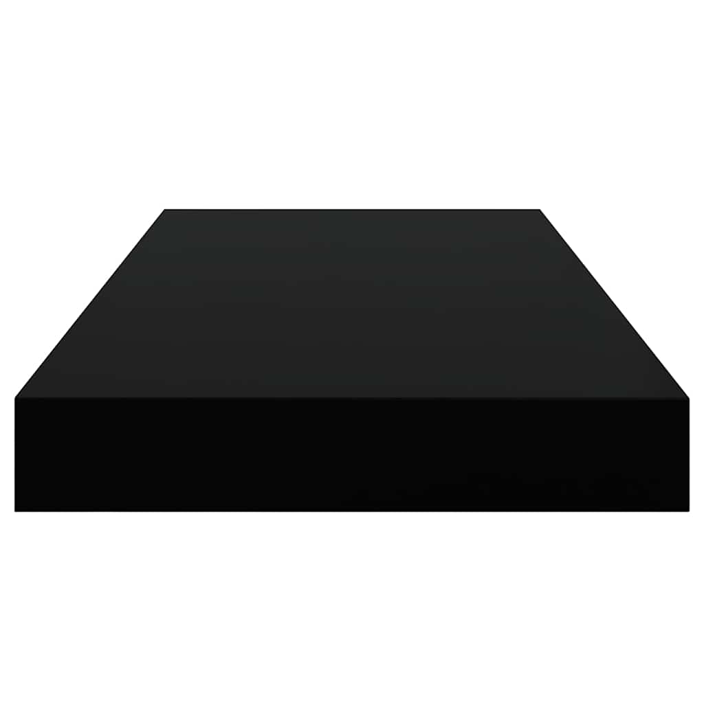 Plutajuće zidne police 4 kom sjajne crne 50 x 23 x 3,8 cm MDF