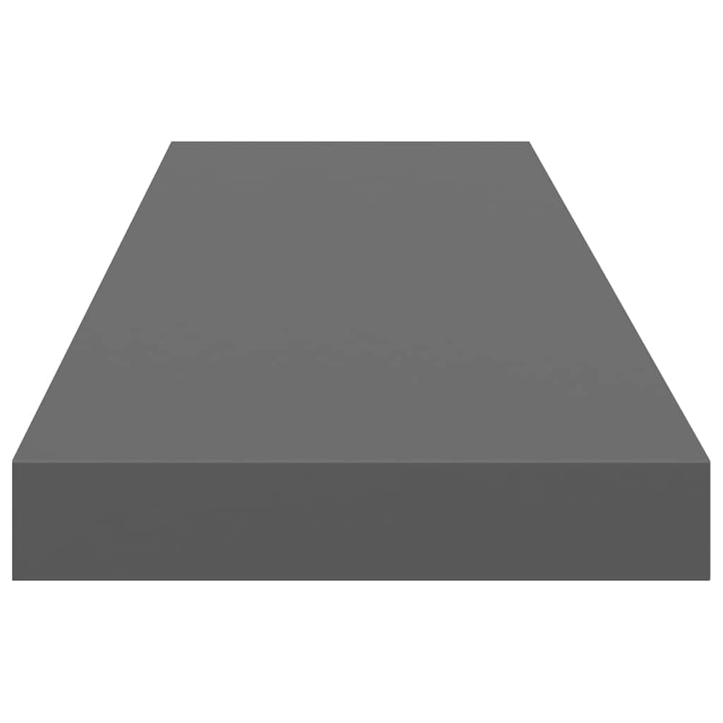 Plutajuće zidne police 4 kom sjajne sive 90 x 23,5 x 3,8 cm MDF