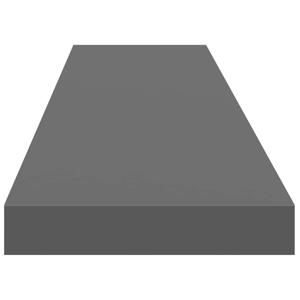 Plutajuće zidne police 4 kom sjajne sive 120x23,5x3,8 cm MDF