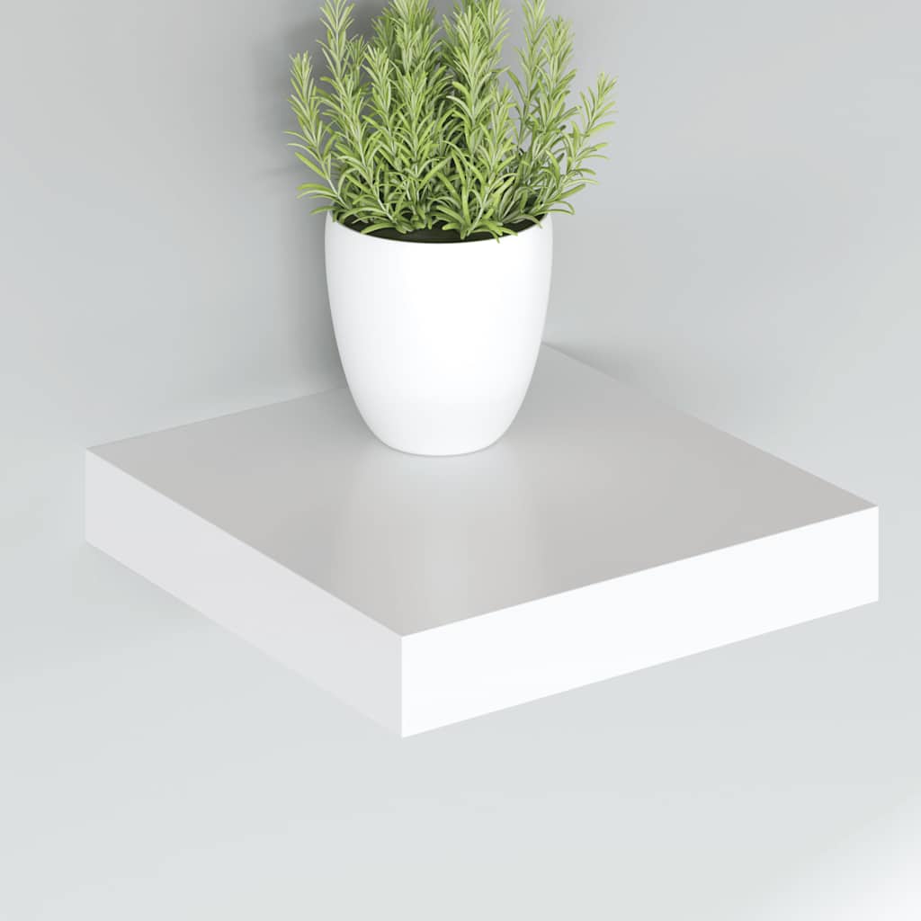Plutajuće zidne police 4 kom bijele 23 x 23,5 x 3,8 cm MDF