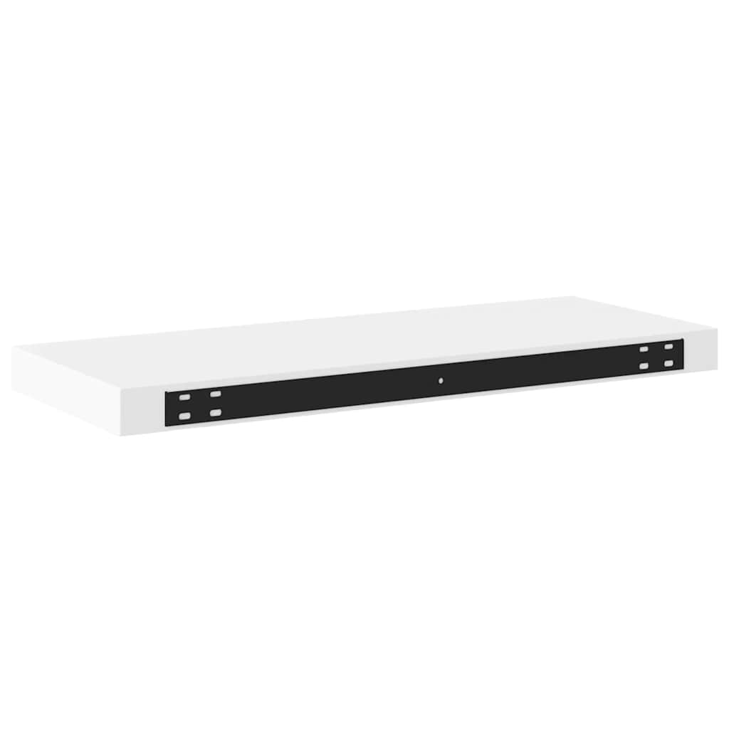 Plutajuće zidne police 2 kom bijele 60 x 23,5 x 3,8 cm MDF