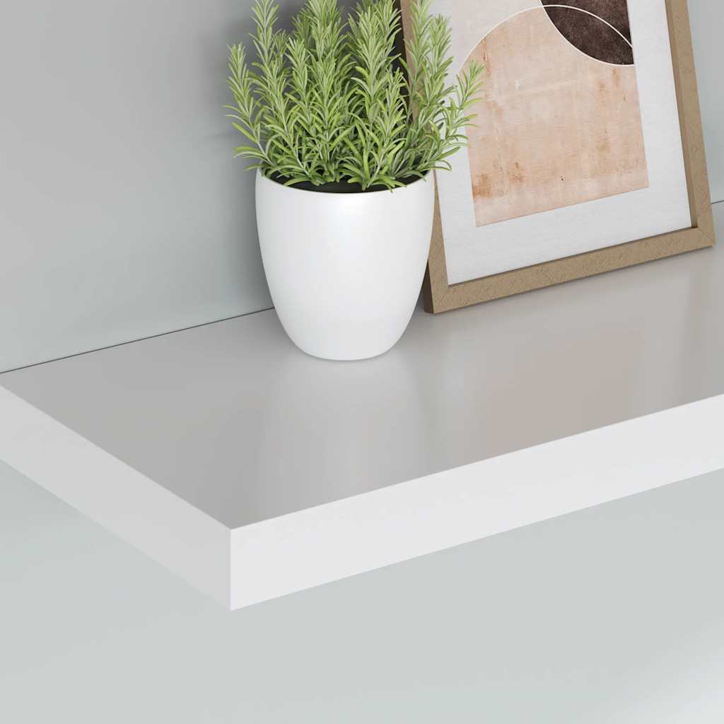 Plutajuća zidna polica bijela 80 x 23,5 x 3,8 cm MDF