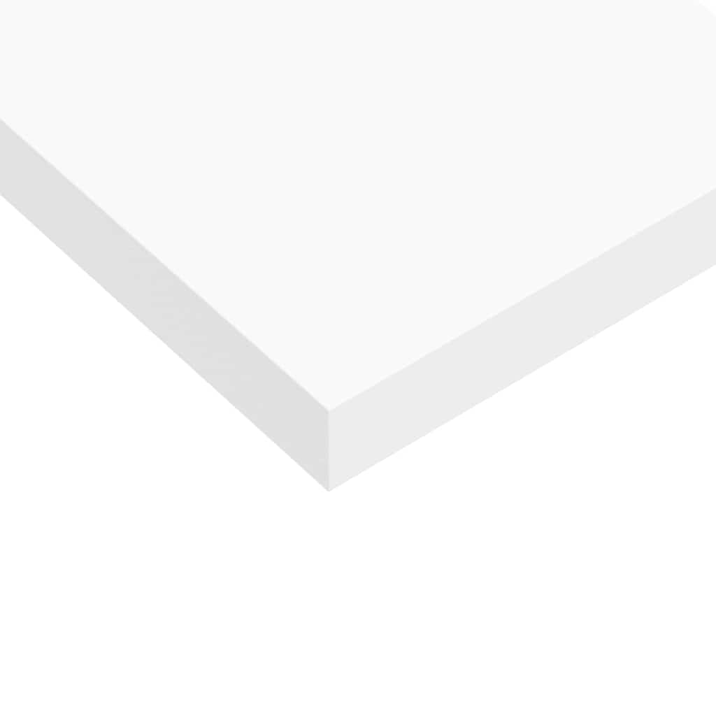 Plutajuće zidne police 2 kom bijele 80 x 23,5 x 3,8 cm MDF
