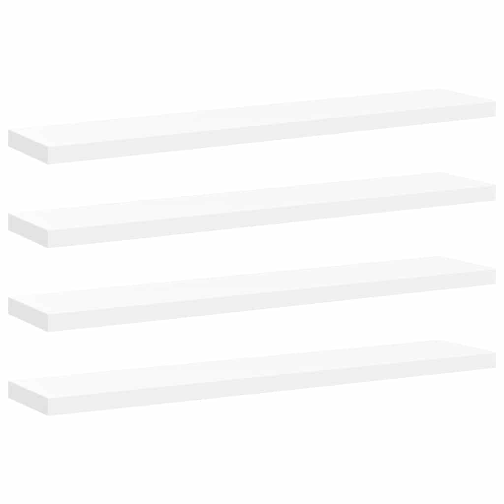 Plutajuće zidne police 4 kom bijele 120 x 23,5 x 3,8 cm MDF