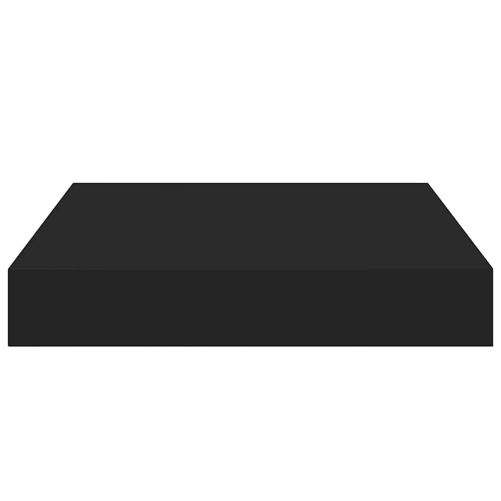 Plutajuće zidne police 2 kom crne 23 x 23,5 x 3,8 cm MDF