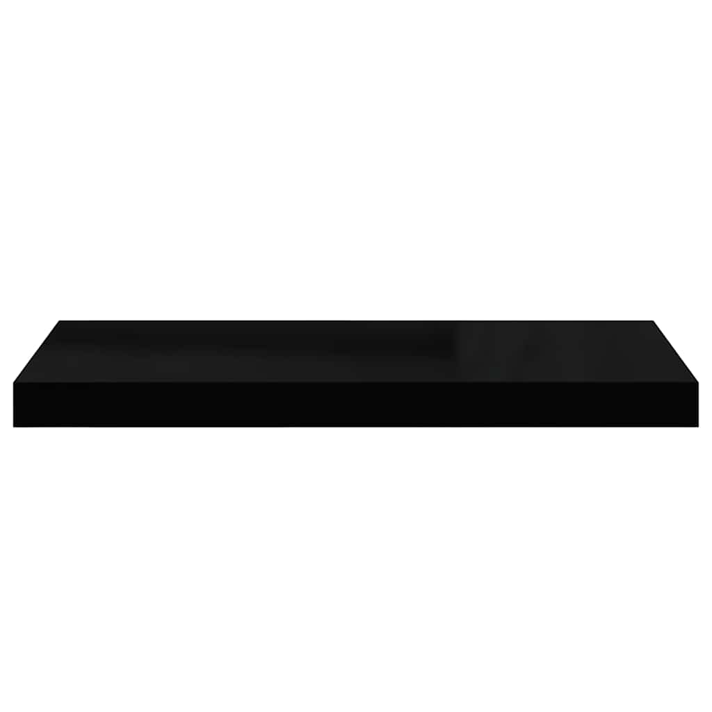 Plutajuće zidne police 4 kom crne 60 x 23,5 x 3,8 cm MDF