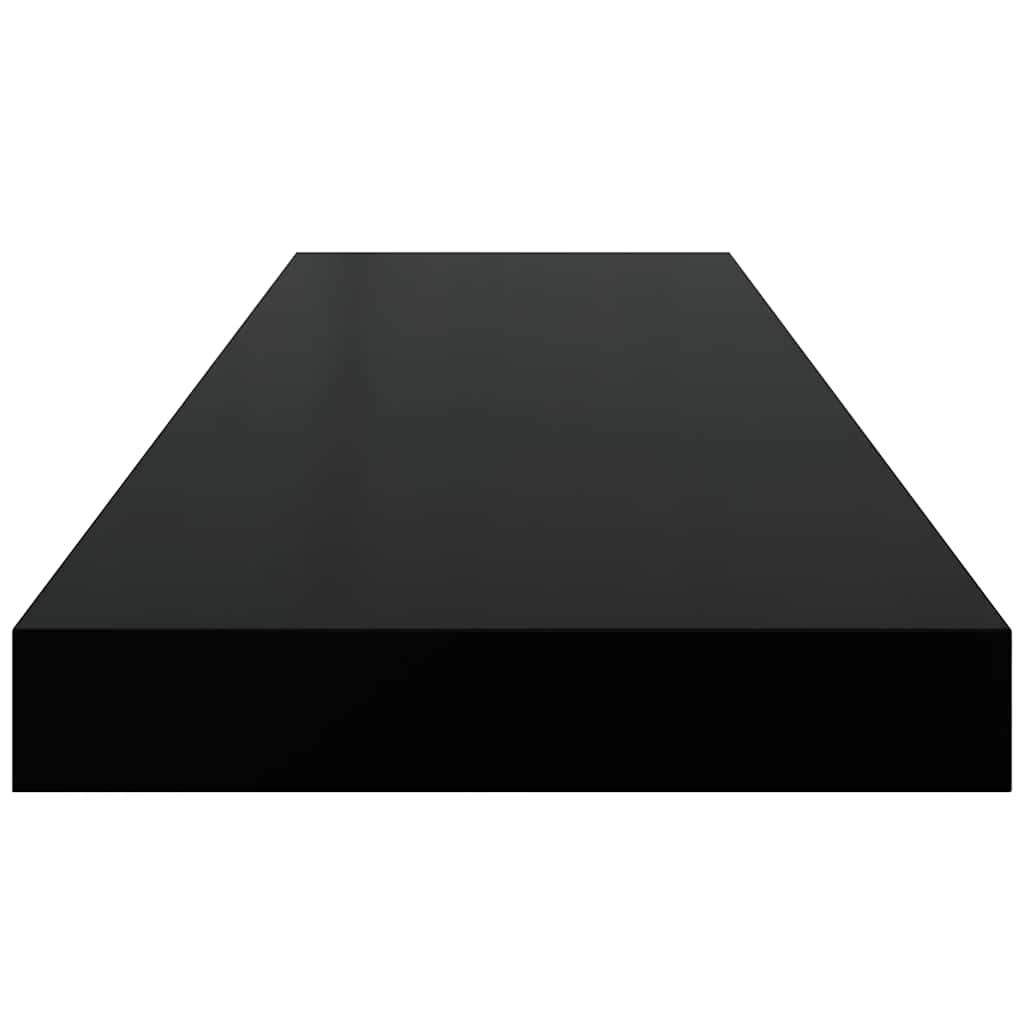 Plutajuća zidna polica crna 80 x 23,5 x 3,8 cm MDF