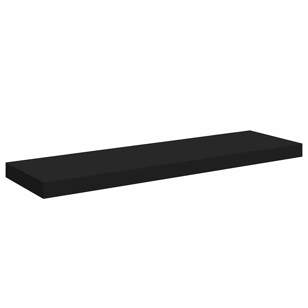 Plutajuće zidne police 4 kom crne 80 x 23,5 x 3,8 cm MDF