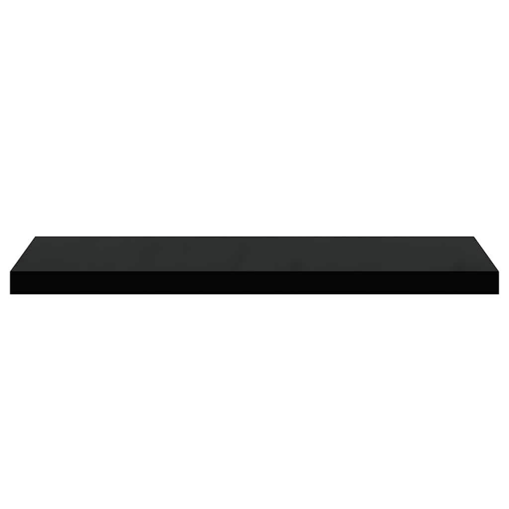 Plutajuće zidne police 4 kom crne 80 x 23,5 x 3,8 cm MDF