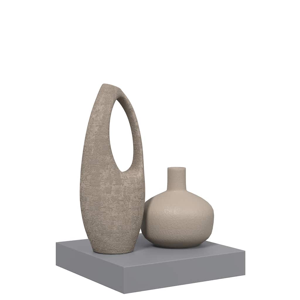 Plutajuća zidna polica siva 23 x 23,5 x 3,8 cm MDF