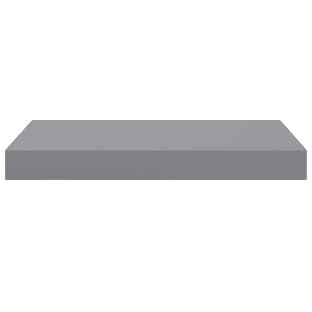 Plutajuća zidna polica siva 40 x 23 x 3,8 cm MDF