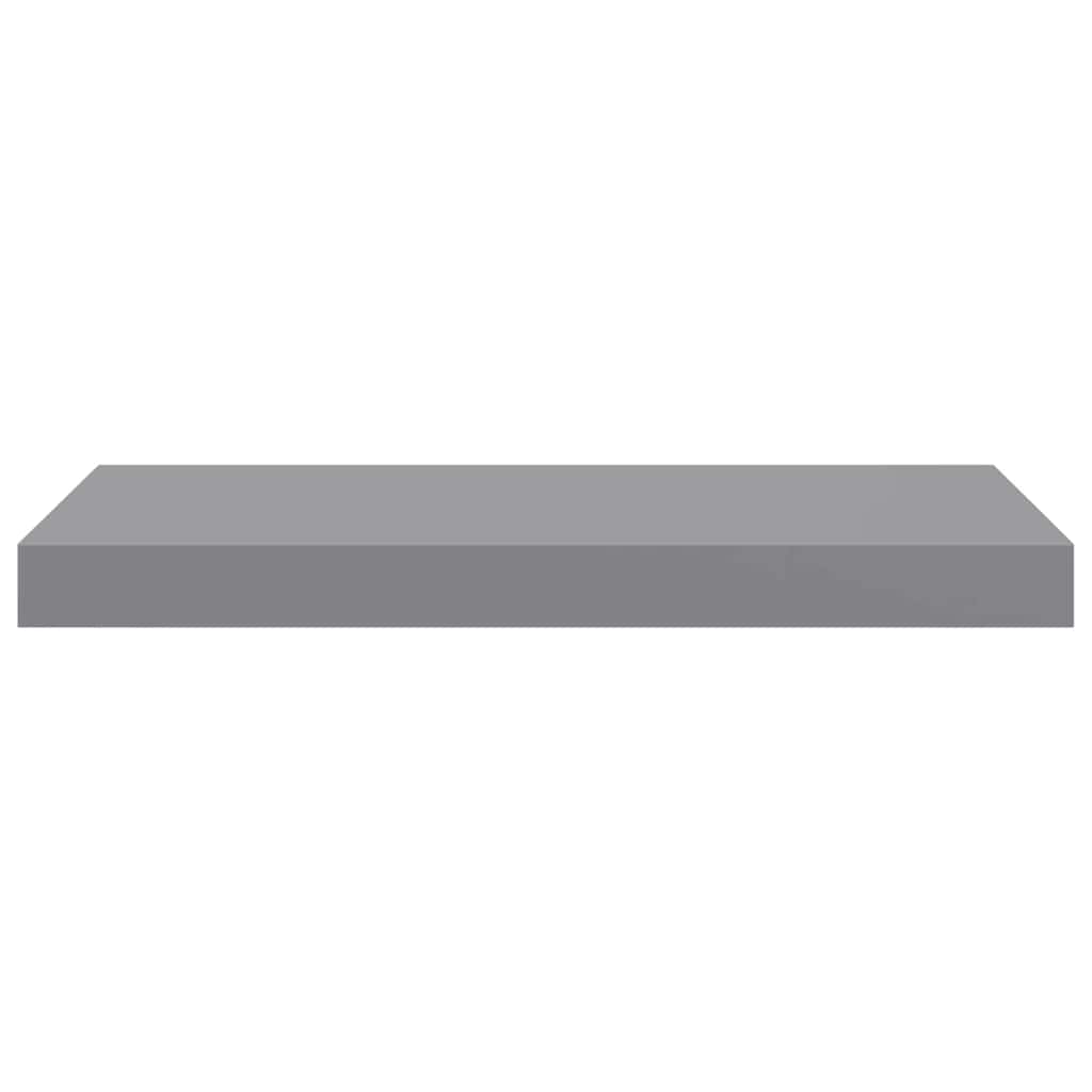 Plutajuća zidna polica siva 50 x 23 x 3,8 cm MDF