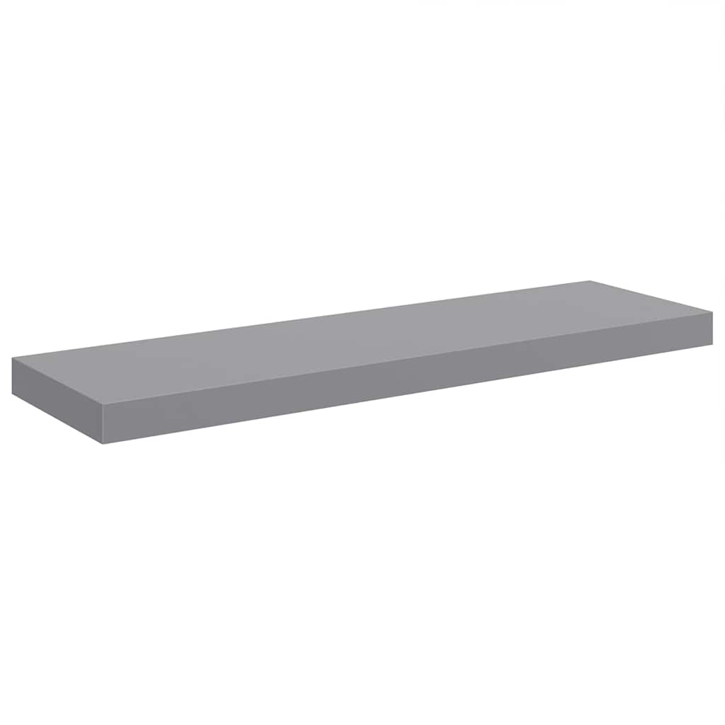 Plutajuća zidna polica siva 80 x 23,5 x 3,8 cm MDF