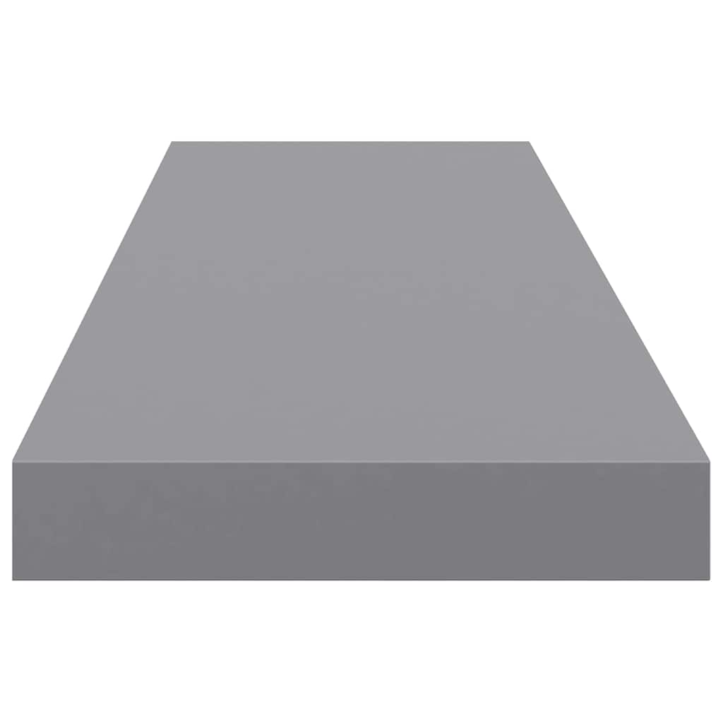 Plutajuće zidne police 2 kom sive 90 x 23,5 x 3,8 cm MDF