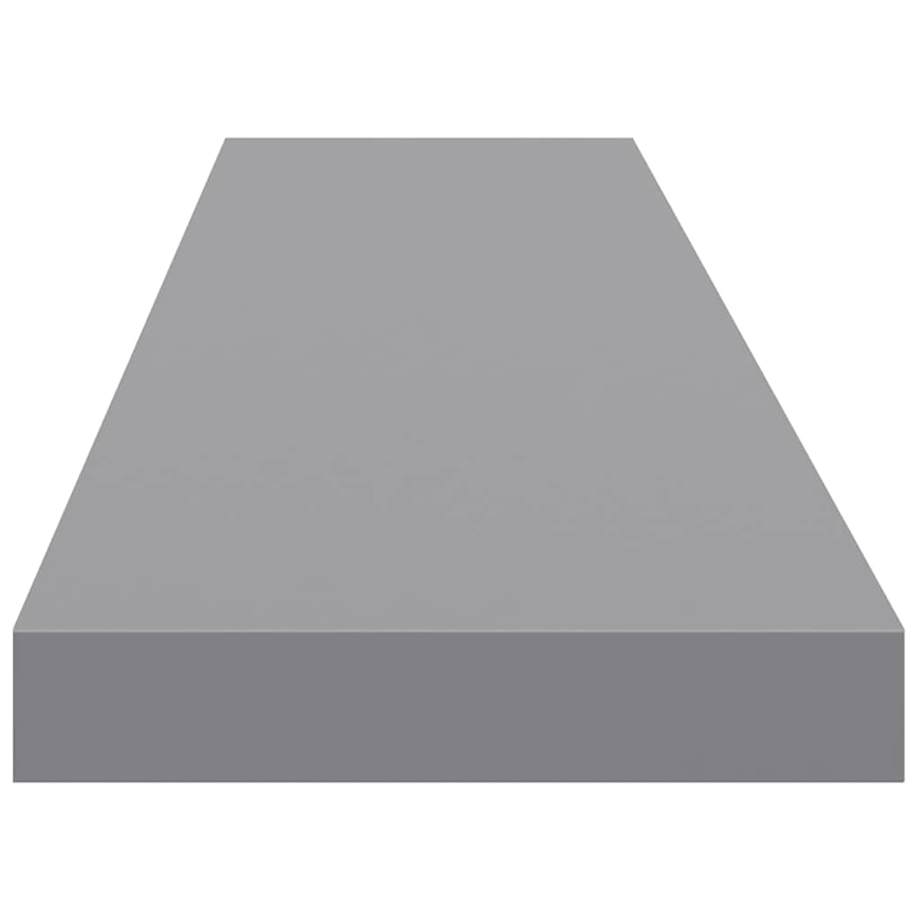 Plutajuće zidne police 4 kom sive 120 x 23,5 x 3,8 cm MDF