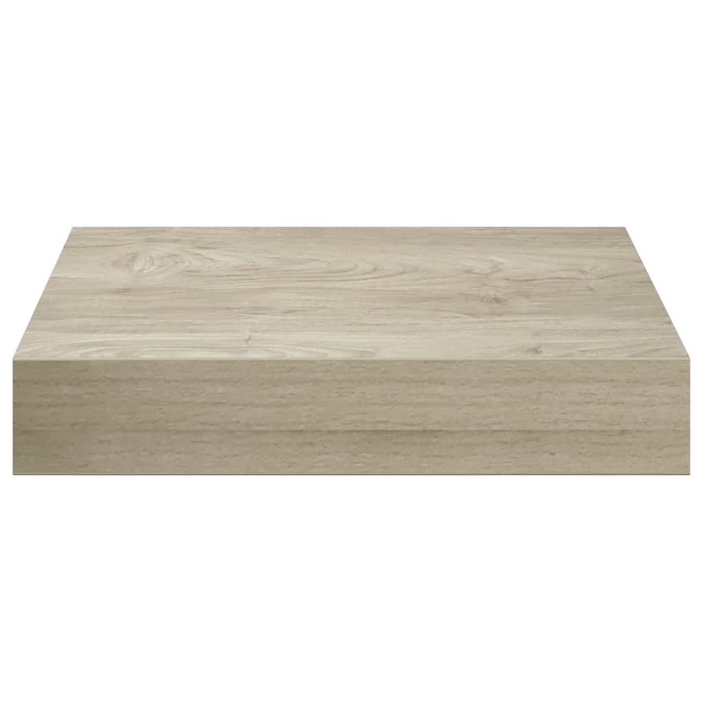 Plutajuće zidne police 4 kom boja hrasta 23 x 23,5 x 3,8 cm MDF