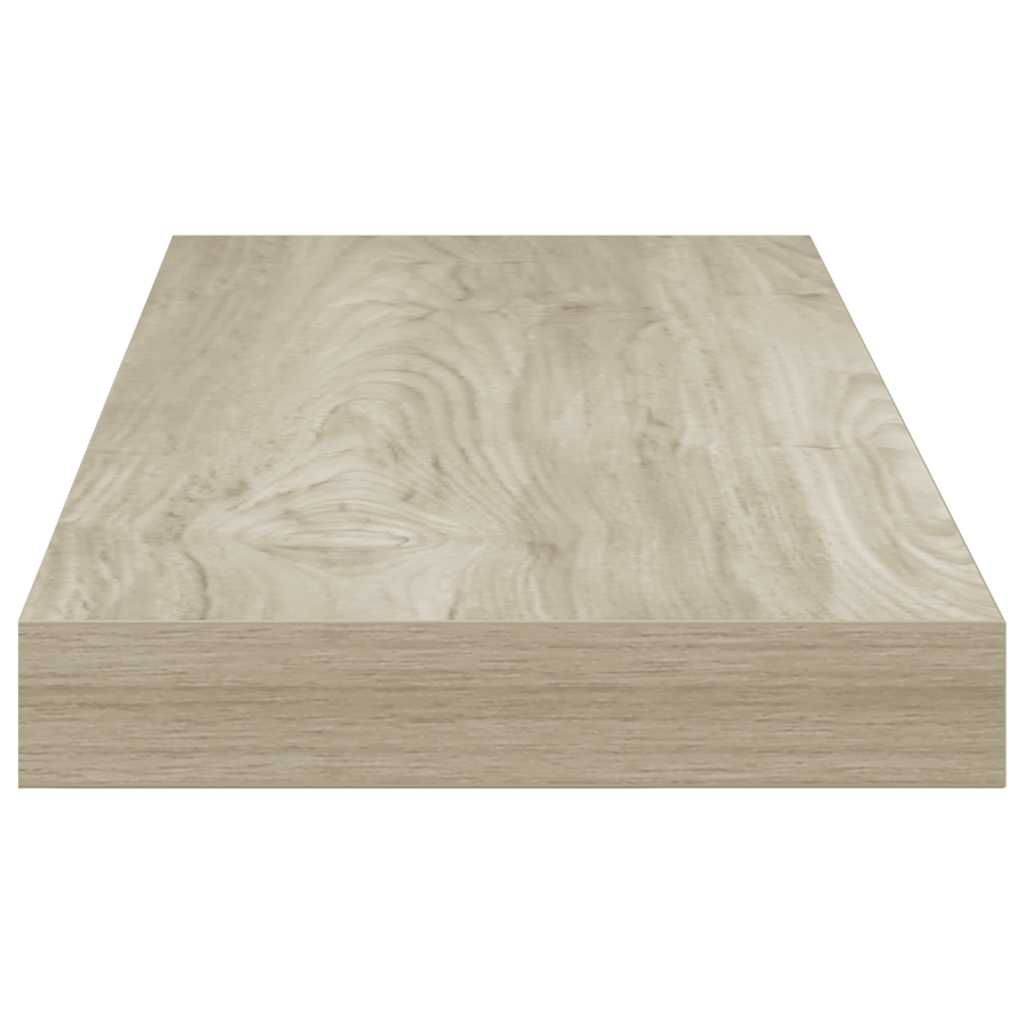 Plutajuće zidne police 2 kom boja hrasta 60 x 23,5 x 3,8 cm MDF