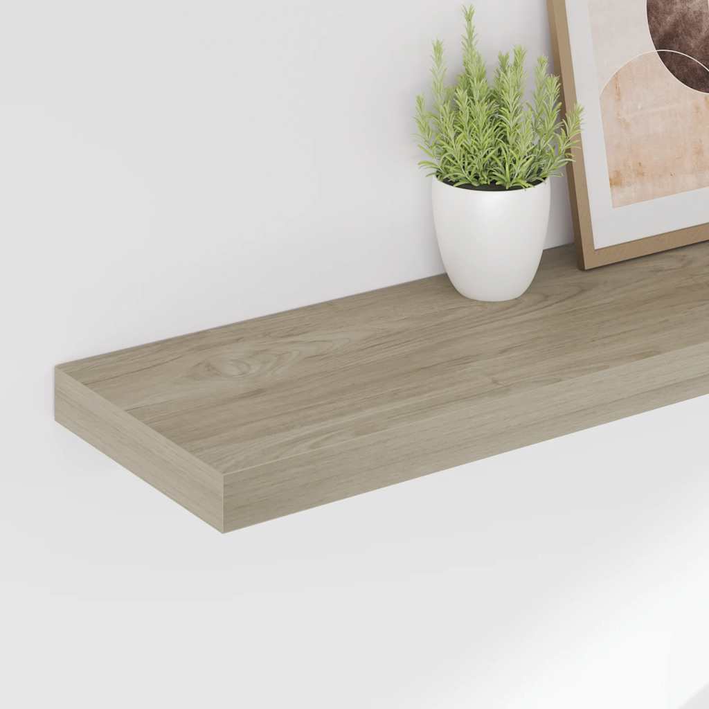 Plutajuća zidna polica boja hrasta 90 x 23,5 x 3,8 cm MDF