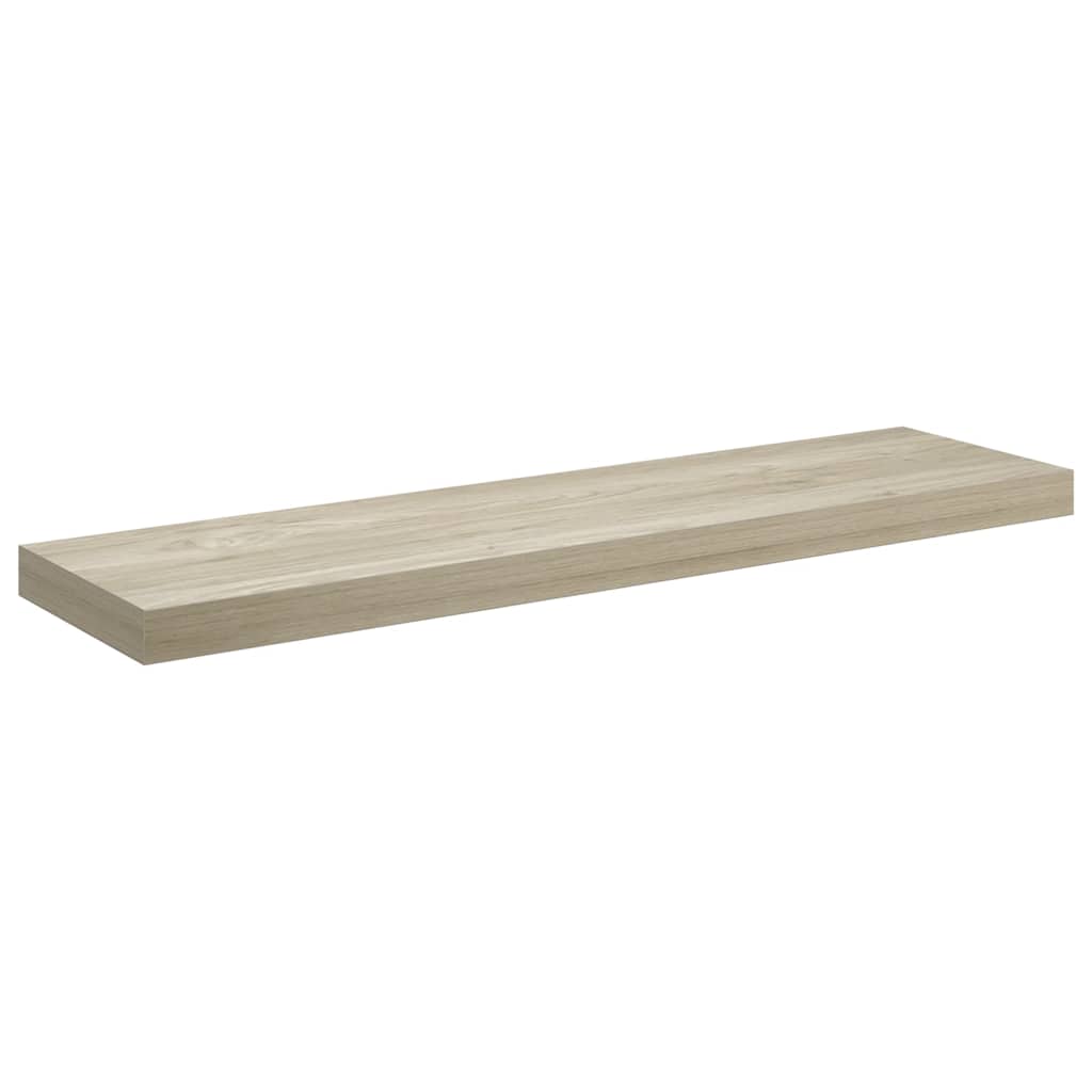 Plutajuće zidne police 2 kom boja hrasta 90 x 23,5 x 3,8 cm MDF