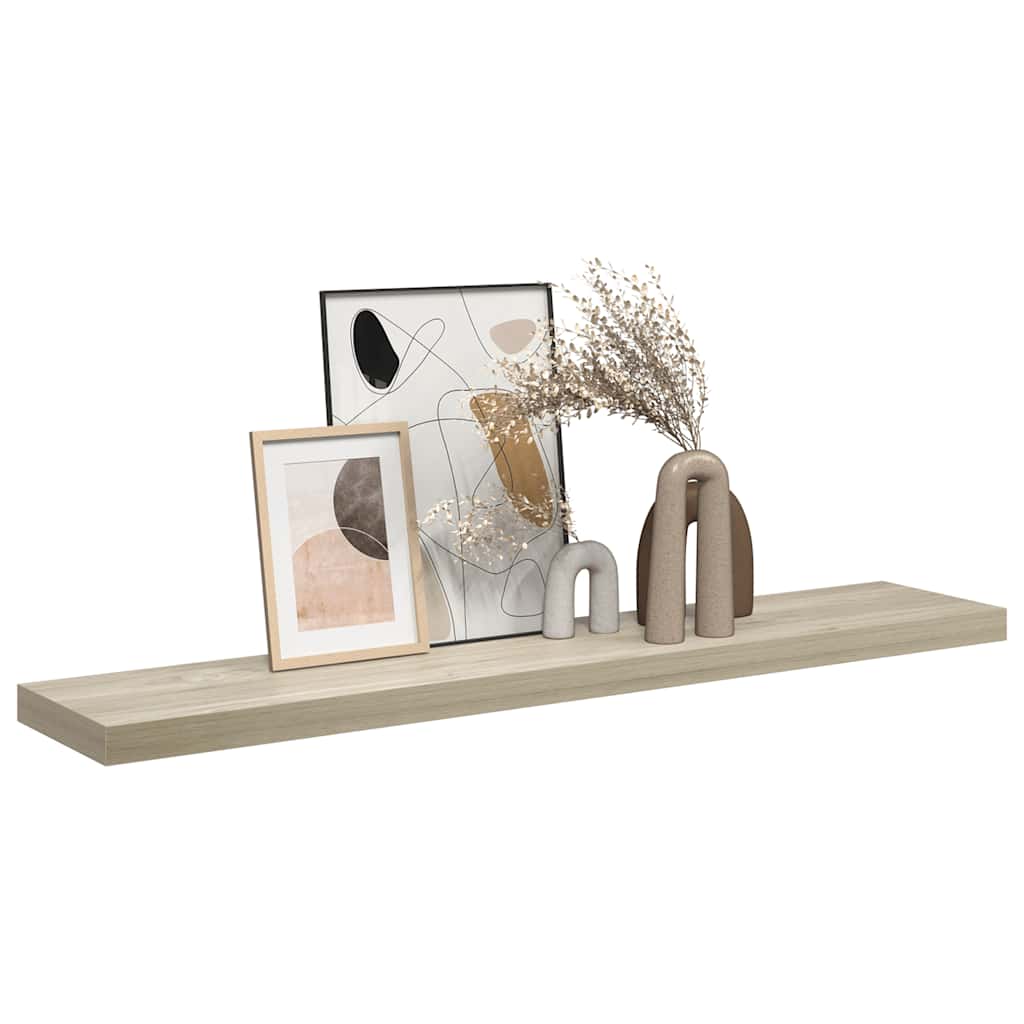 Plutajuća zidna polica boja hrasta 120 x 23,5 x 3,8 cm MDF