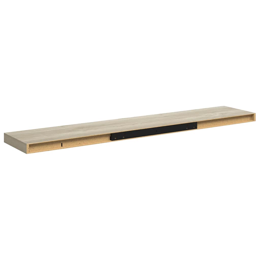 Plutajuća zidna polica boja hrasta 120 x 23,5 x 3,8 cm MDF