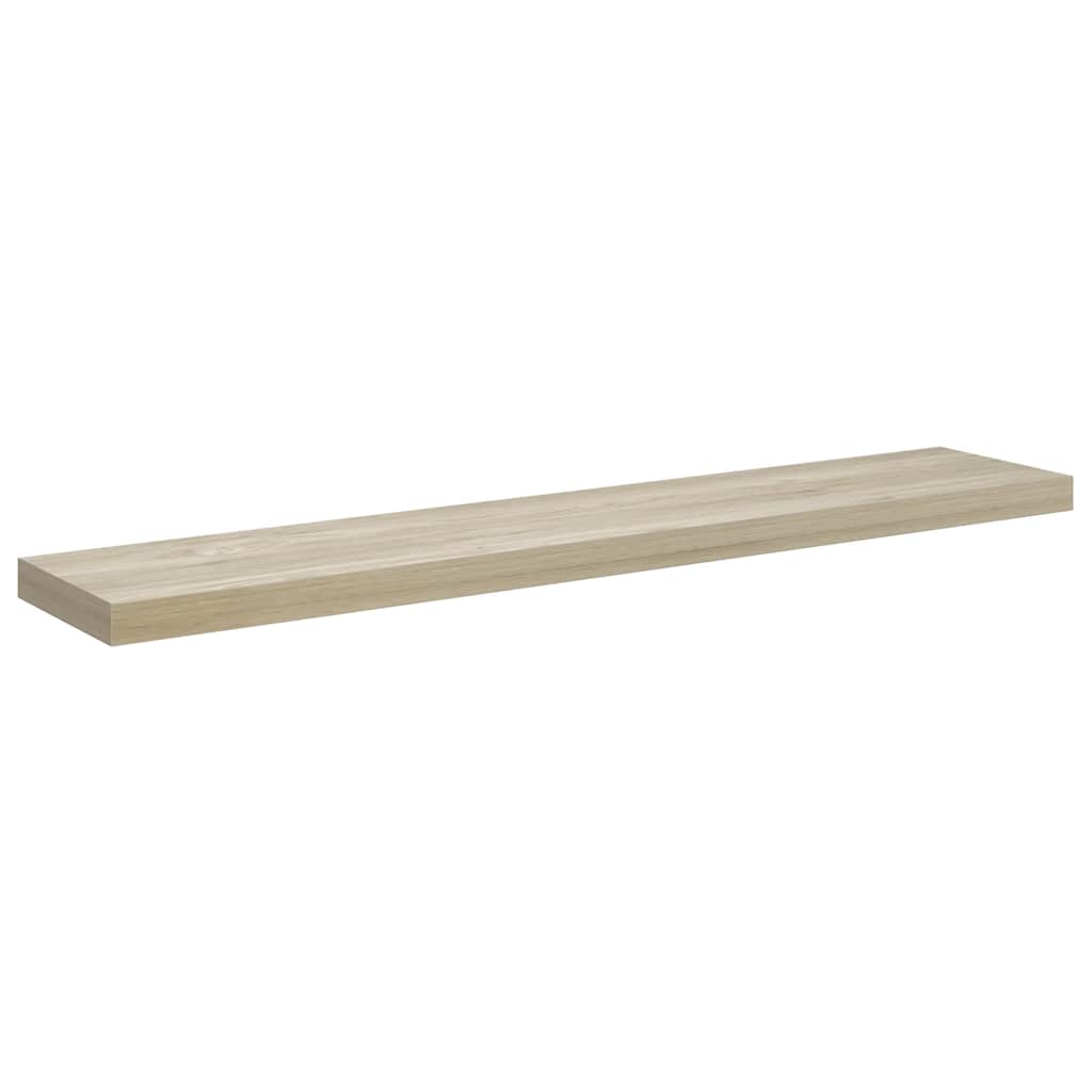 Plutajuće zidne police 2 kom boja hrasta 120x23,5x3,8 cm MDF