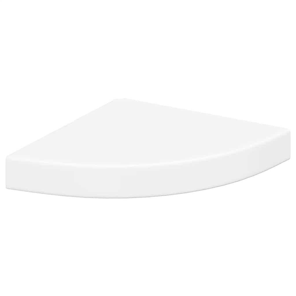 Plutajuće kutne police 2 kom bijele 25 x 25 x 3,8 cm MDF