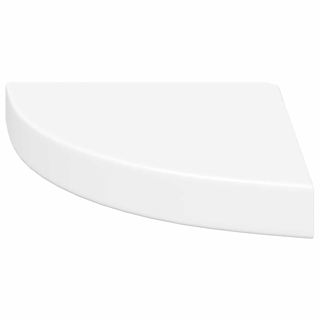 Plutajuće kutne police 2 kom bijele 25 x 25 x 3,8 cm MDF
