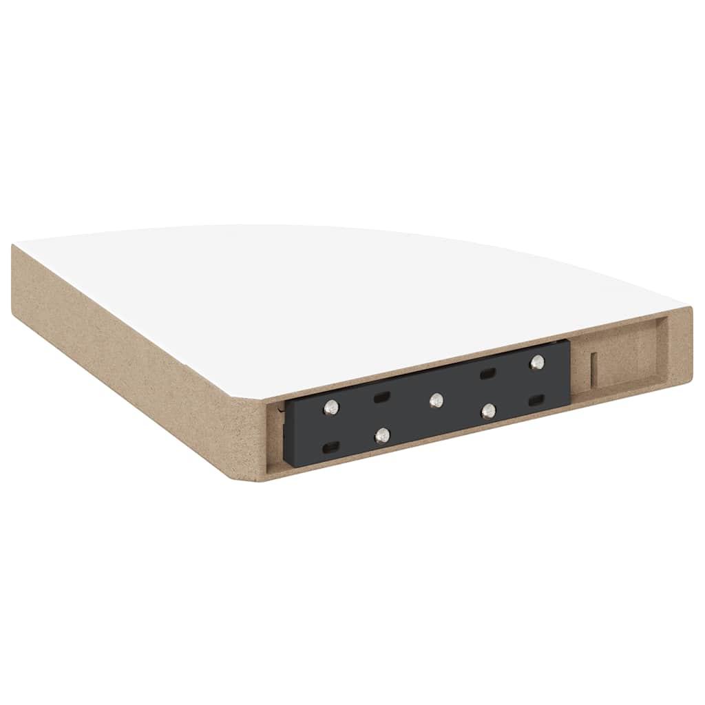 Plutajuće kutne police 4 kom bijele 25 x 25 x 3,8 cm MDF