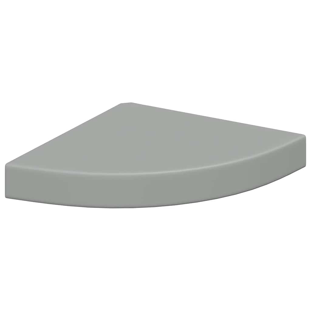 Plutajuće kutne police 4 kom sive 25 x 25 x 3,8 cm MDF