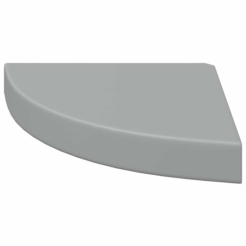 Plutajuće kutne police 4 kom sive 25 x 25 x 3,8 cm MDF