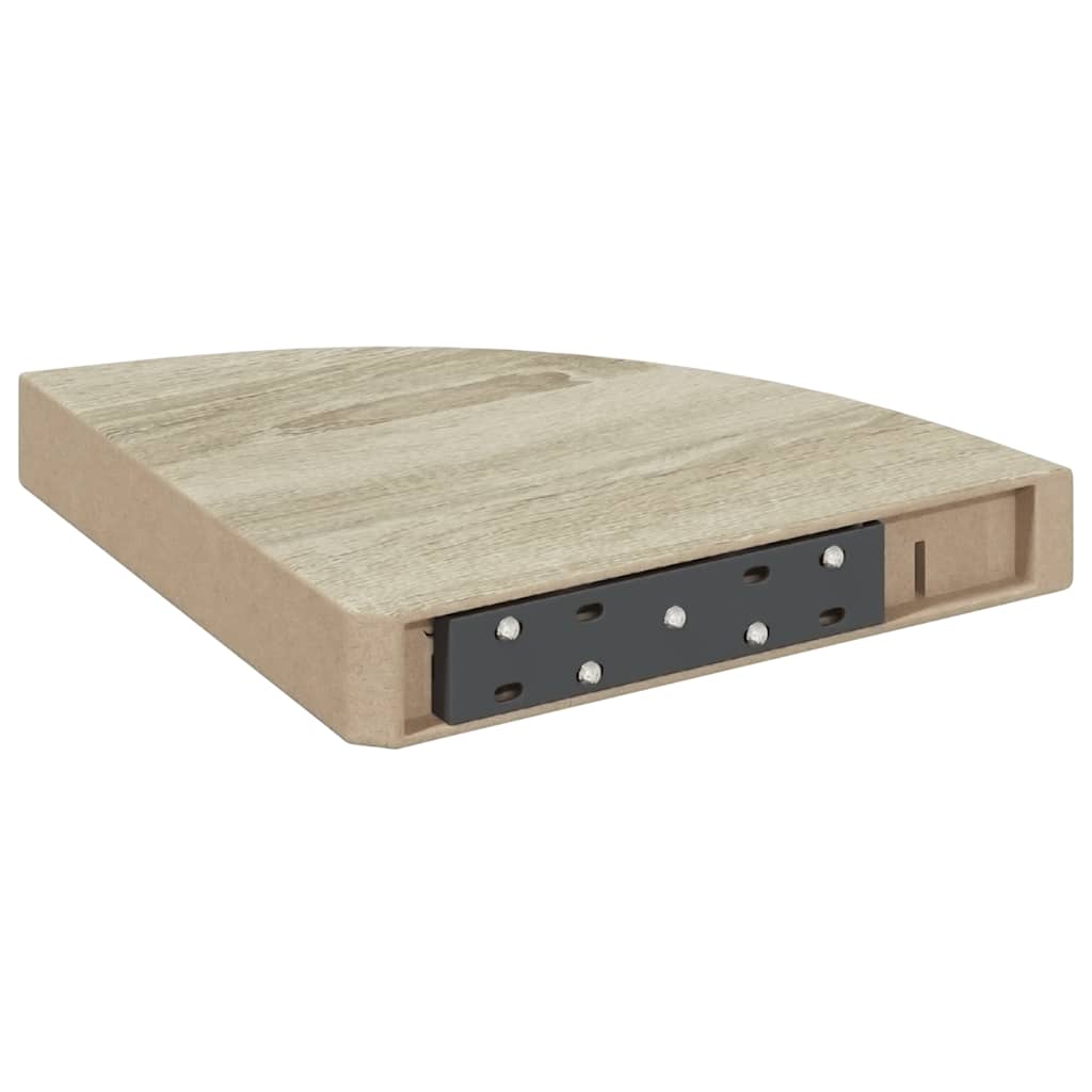 Plutajuća kutna polica boja hrasta 25 x 25 x 3,8 cm MDF