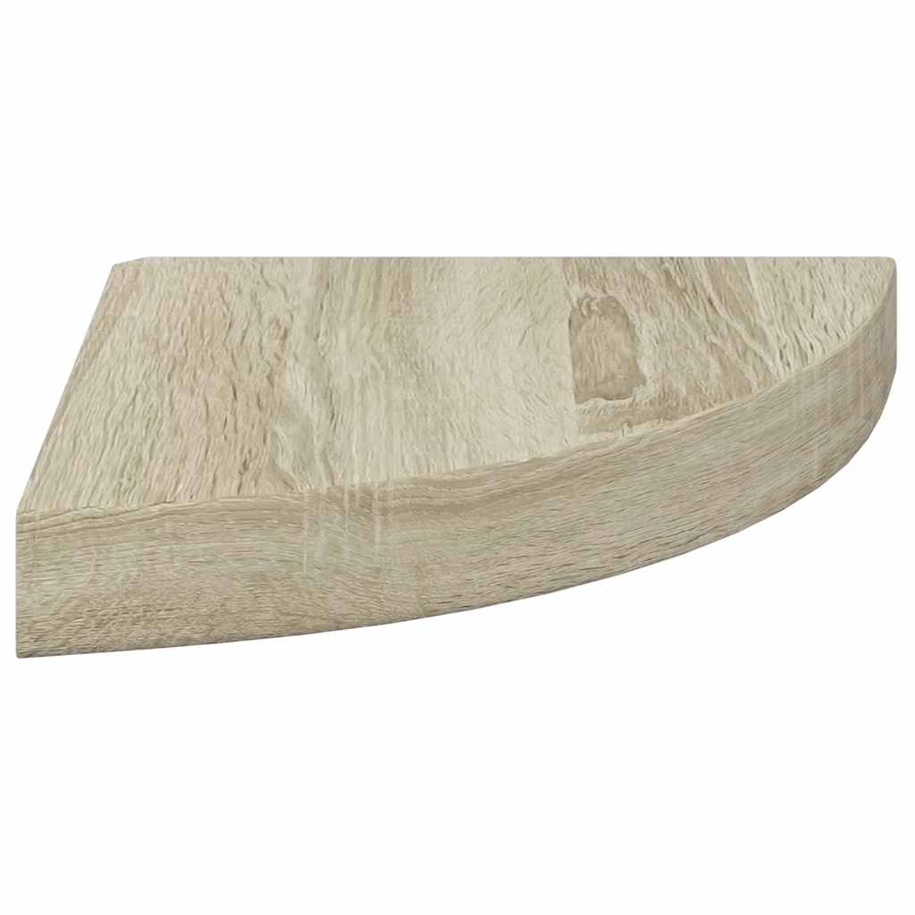 Plutajuće kutne police 2 kom boja hrasta 25 x 25 x 3,8 cm MDF