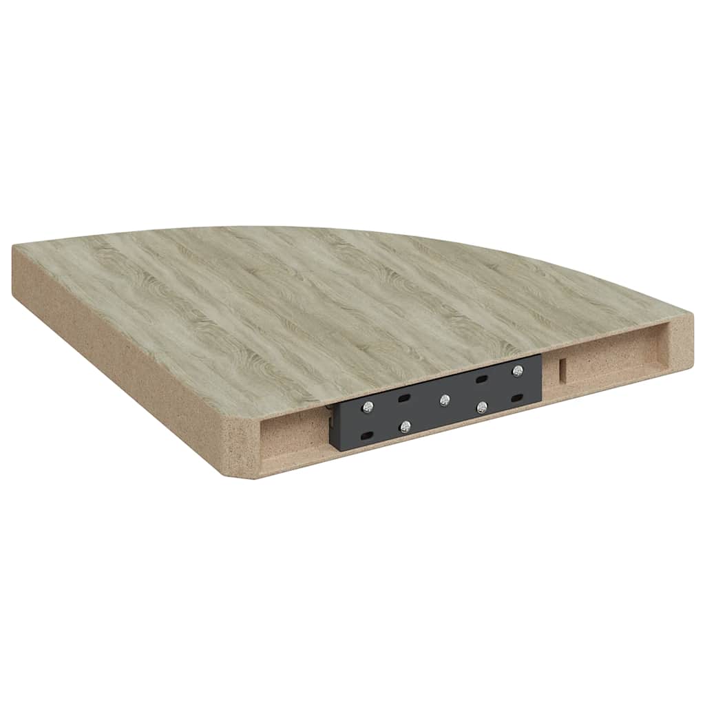 Plutajuća kutna polica boja hrasta 35 x 35 x 3,8 cm MDF