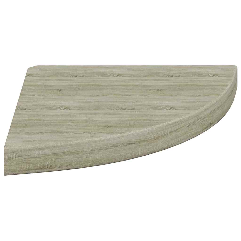 Plutajuće kutne police 4 kom boja hrasta 35 x 35 x 3,8 cm MDF