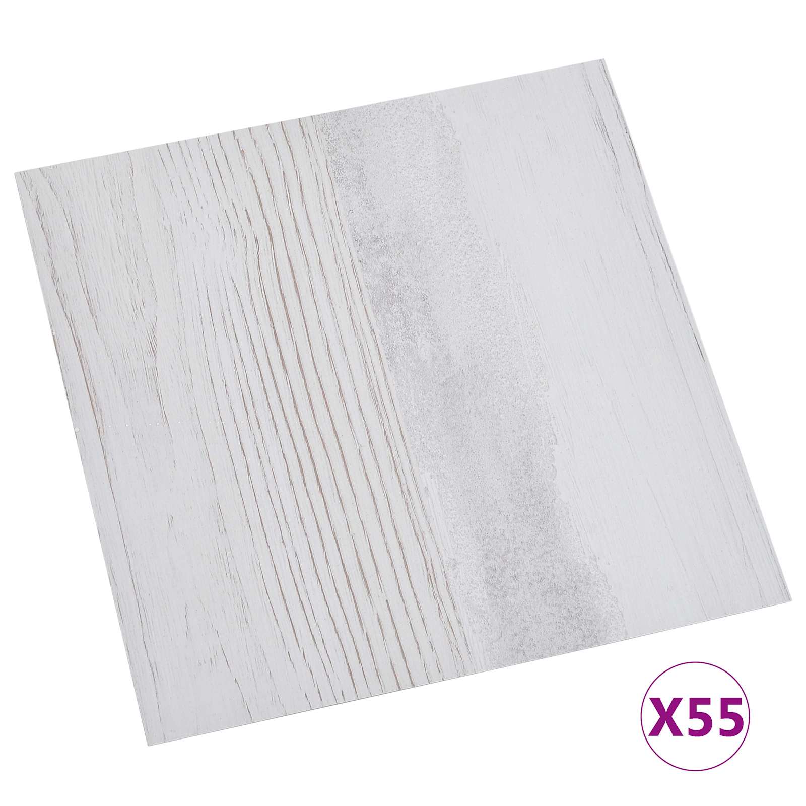 Podne daske 5,11 m² 55 pcs PVC Bijela i svjetlosiva